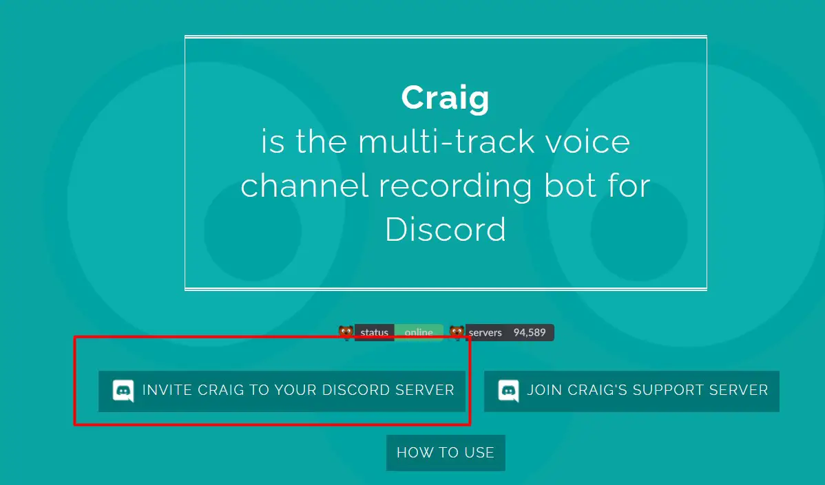  Invite Craig to your server in discord