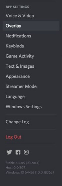 Home Screen of Discord