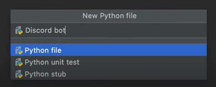 Click on Python File 